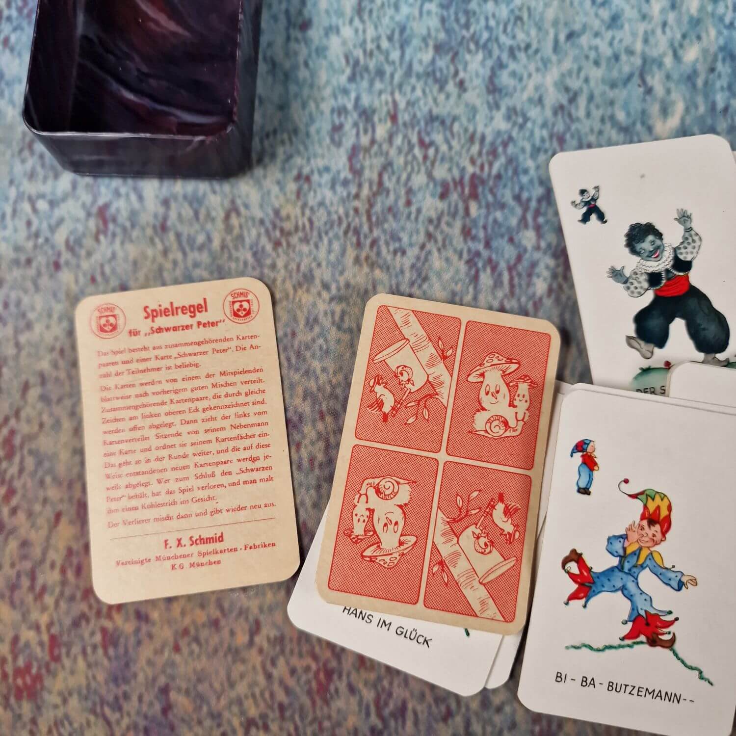 Vintage Kartenspiel Reklame Schwarzer Peter