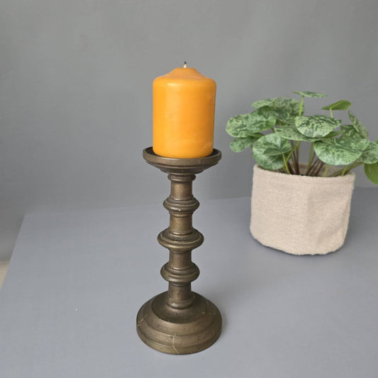 Hoher Vintage Messing Kerzenständer