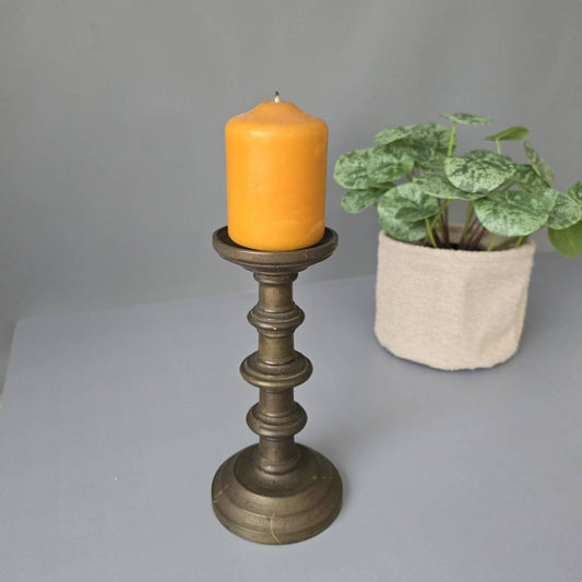Schwerer Vintage Bronze Kerzenständer