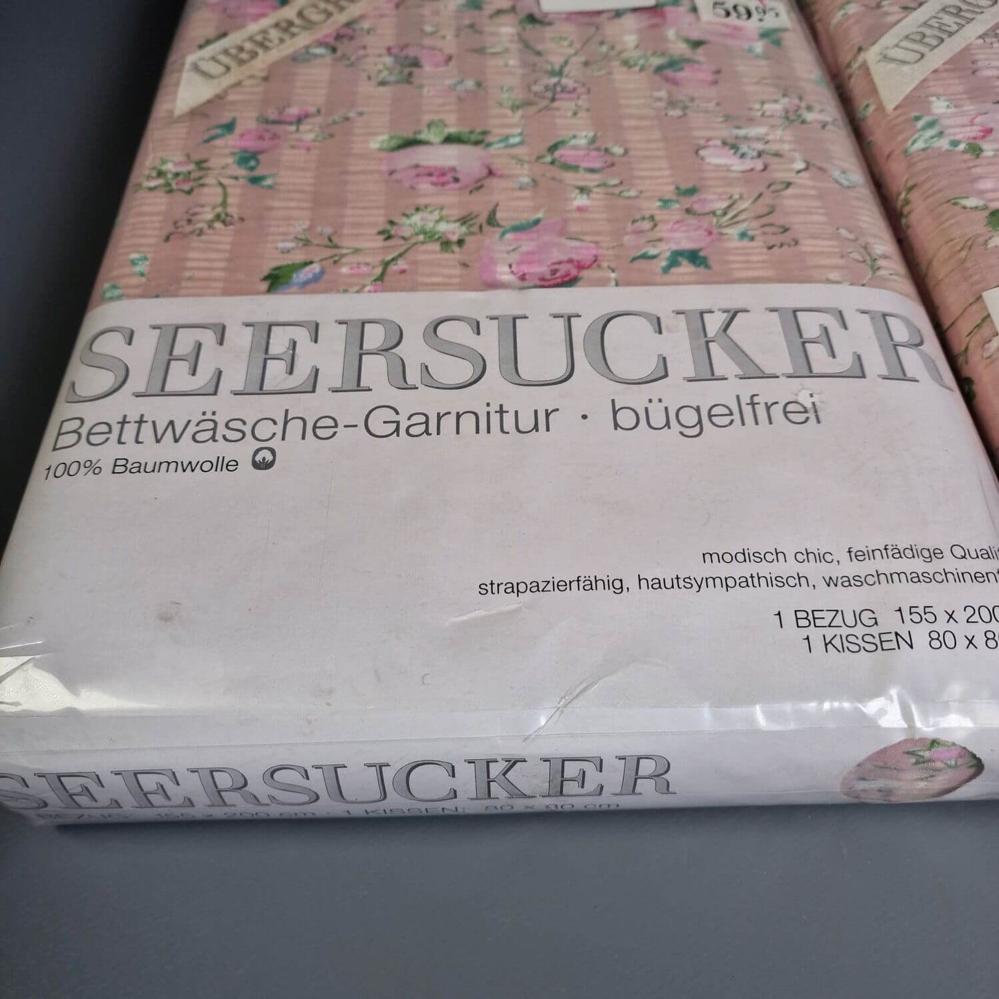 Zwei Bettwäsche Sets neu ovp 1980er Jahre