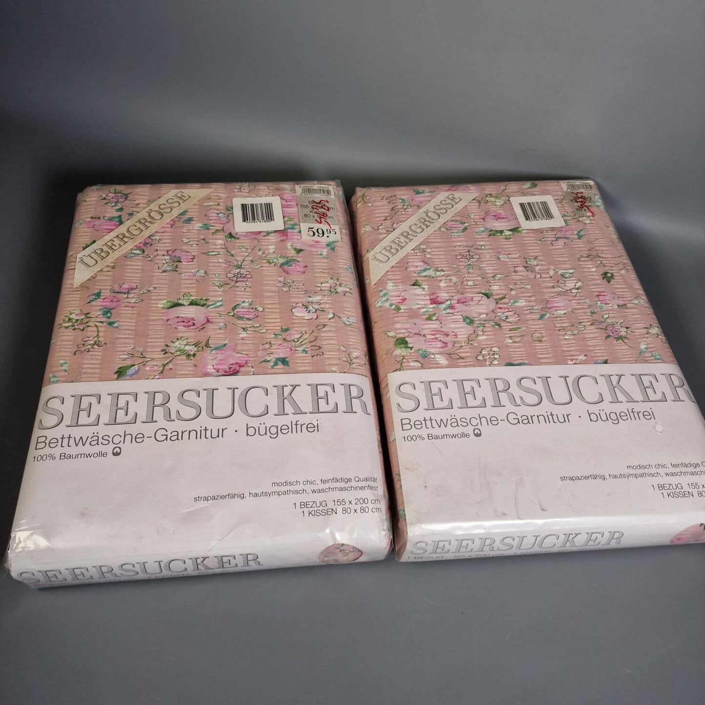 Zwei Bettwäsche Sets neu ovp 1980er Jahre