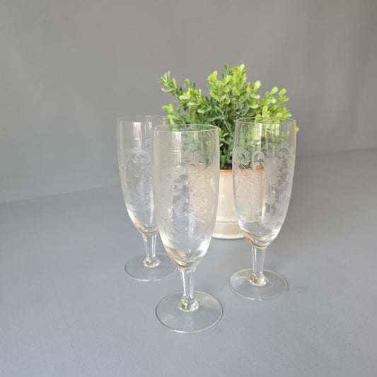 Set 6 Sektkelche - Sektgläser Taube-Glas