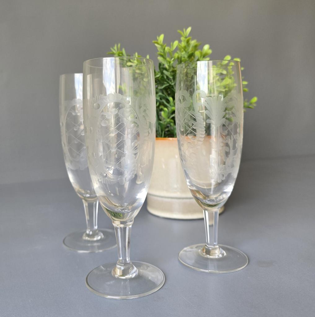 Set 6 Sektkelche - Sektgläser Taube-Glas