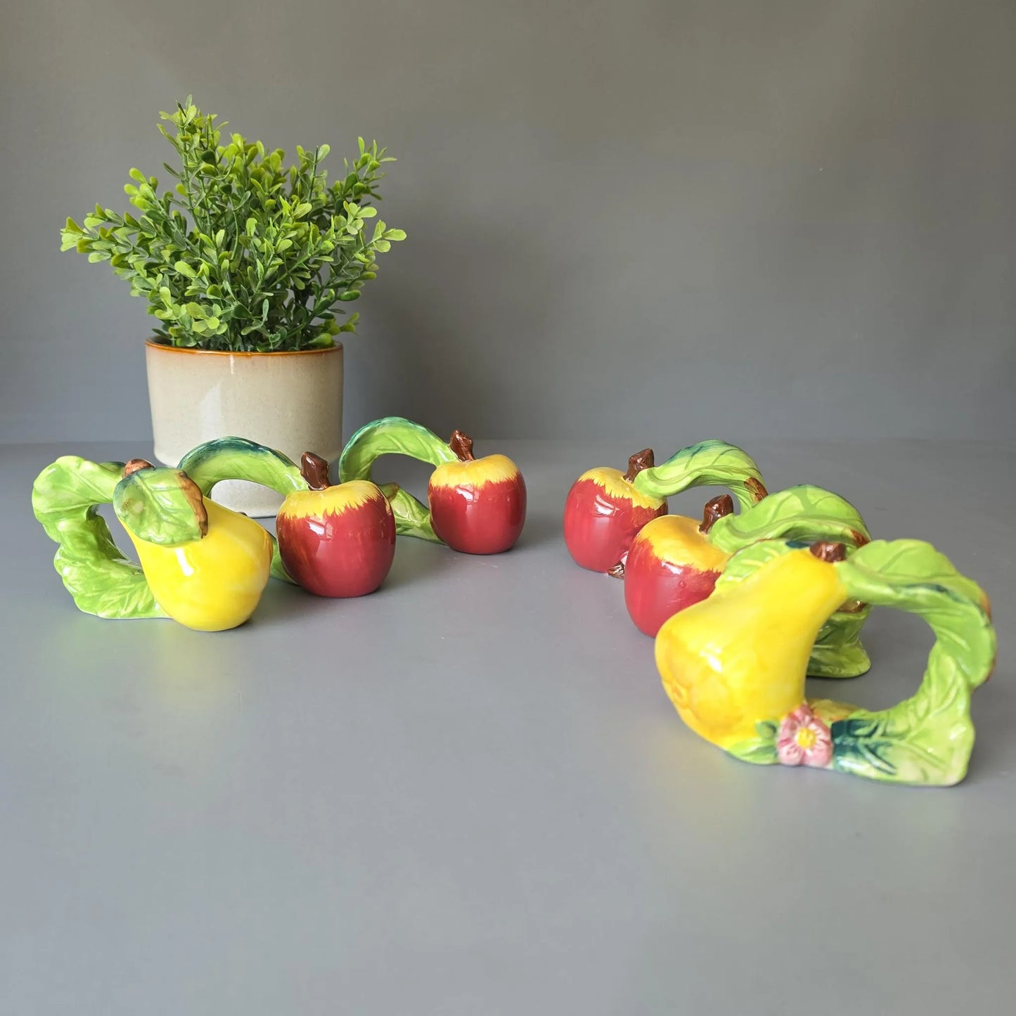 6er Set Serviettenringe von Villeroy & Boch - Apfel und Birne