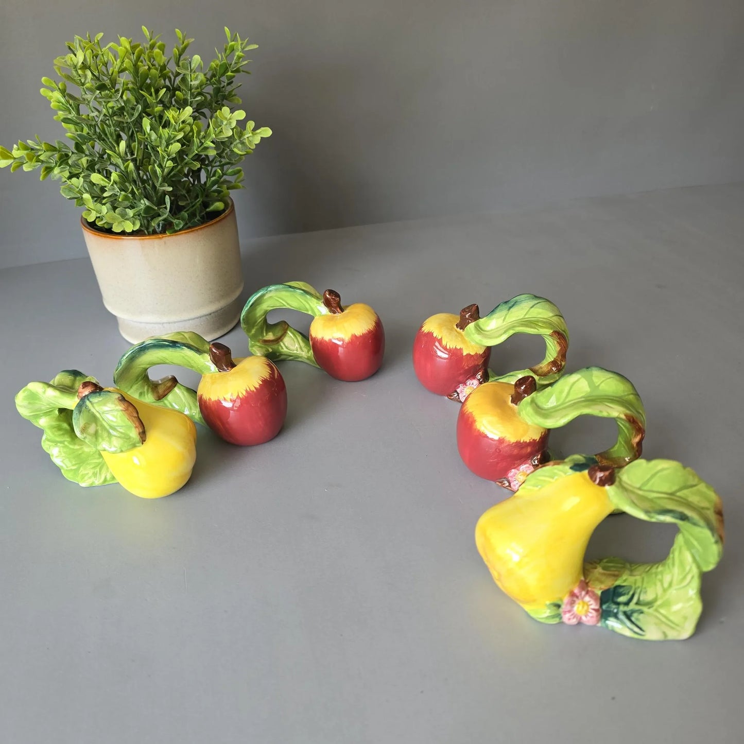 6er Set Serviettenringe von Villeroy & Boch - Apfel und Birne