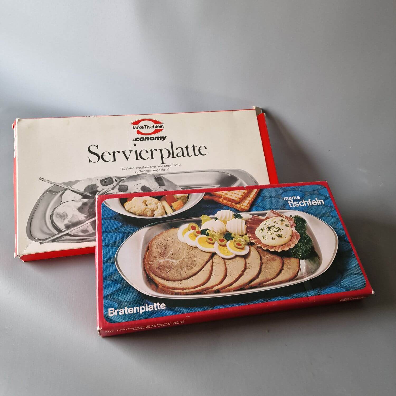 Set Tischfein Aufschnittplatten in ovp - 70er Jahre