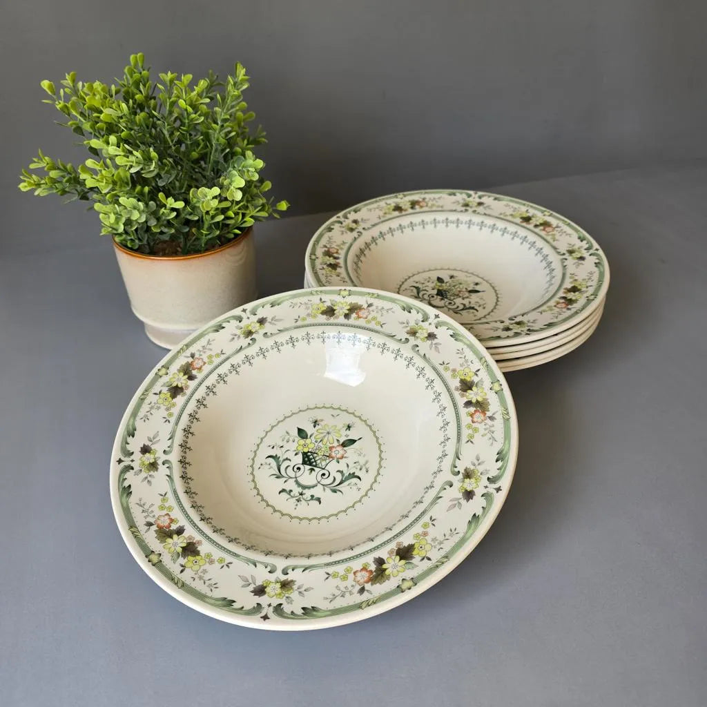 Royal Doulton Provencal - 6 Suppenteller, tiefe Teller