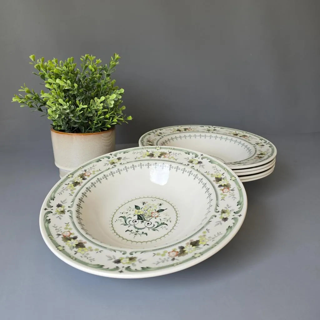 Royal Doulton Provencal - 6 Suppenteller, tiefe Teller