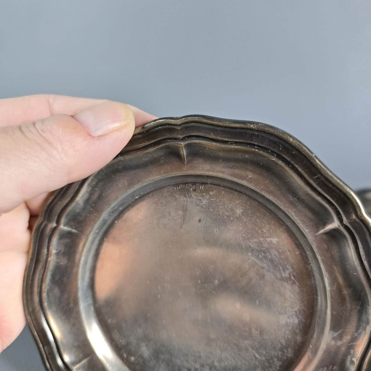 Set versilberte WMF Untersetzer mit Straußenmarke - 8 teilig
