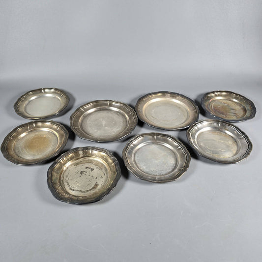 Set versilberte WMF Untersetzer mit Straußenmarke - 8 teilig