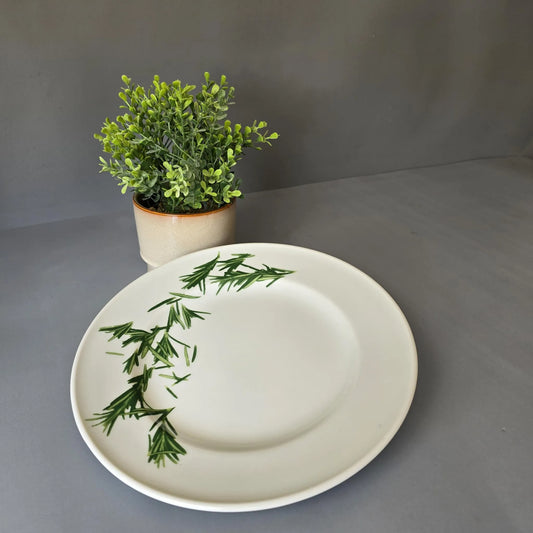 Speiseteller 26cm - Dibbern Herbaticum - Motiv Rosmarin - flacher Teller