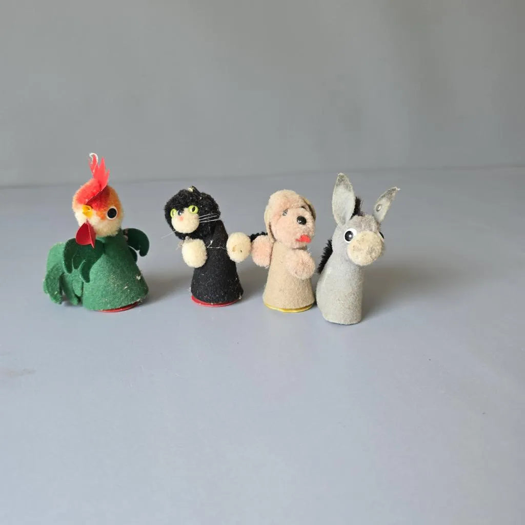Steiff Fingerpuppen Bremer Stadtmusikanten aus den 1970ern