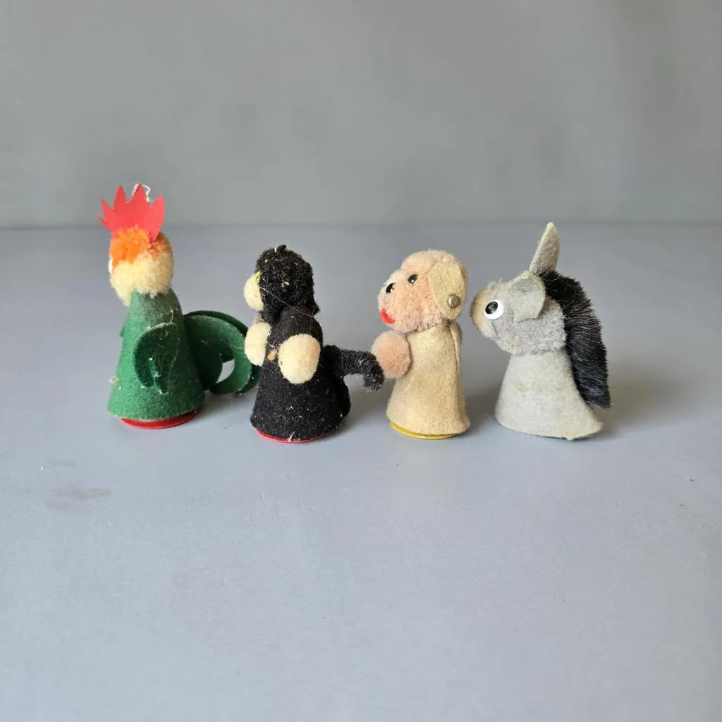 Steiff Fingerpuppen Bremer Stadtmusikanten aus den 1970ern