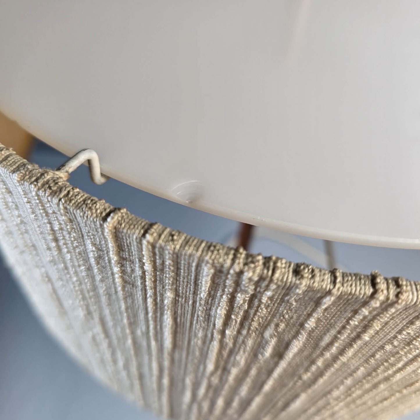 Temde Tischlampe aus Teak mit Textilschirm - Mid century Schreibtischlampe