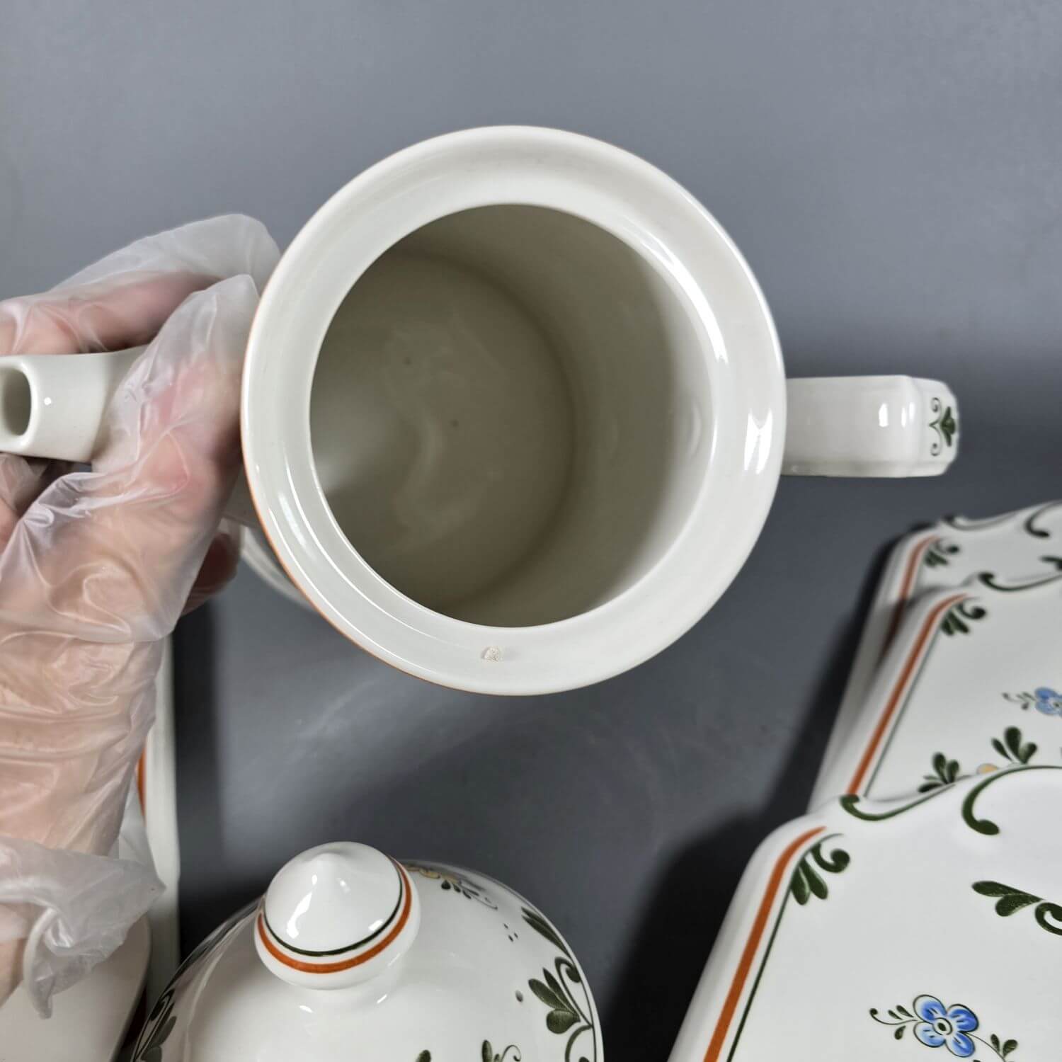 Villeroy & Boch Alt Amsterdam - Set aus 6 Frühstücksbrettchen und 1 Kaffeekanne