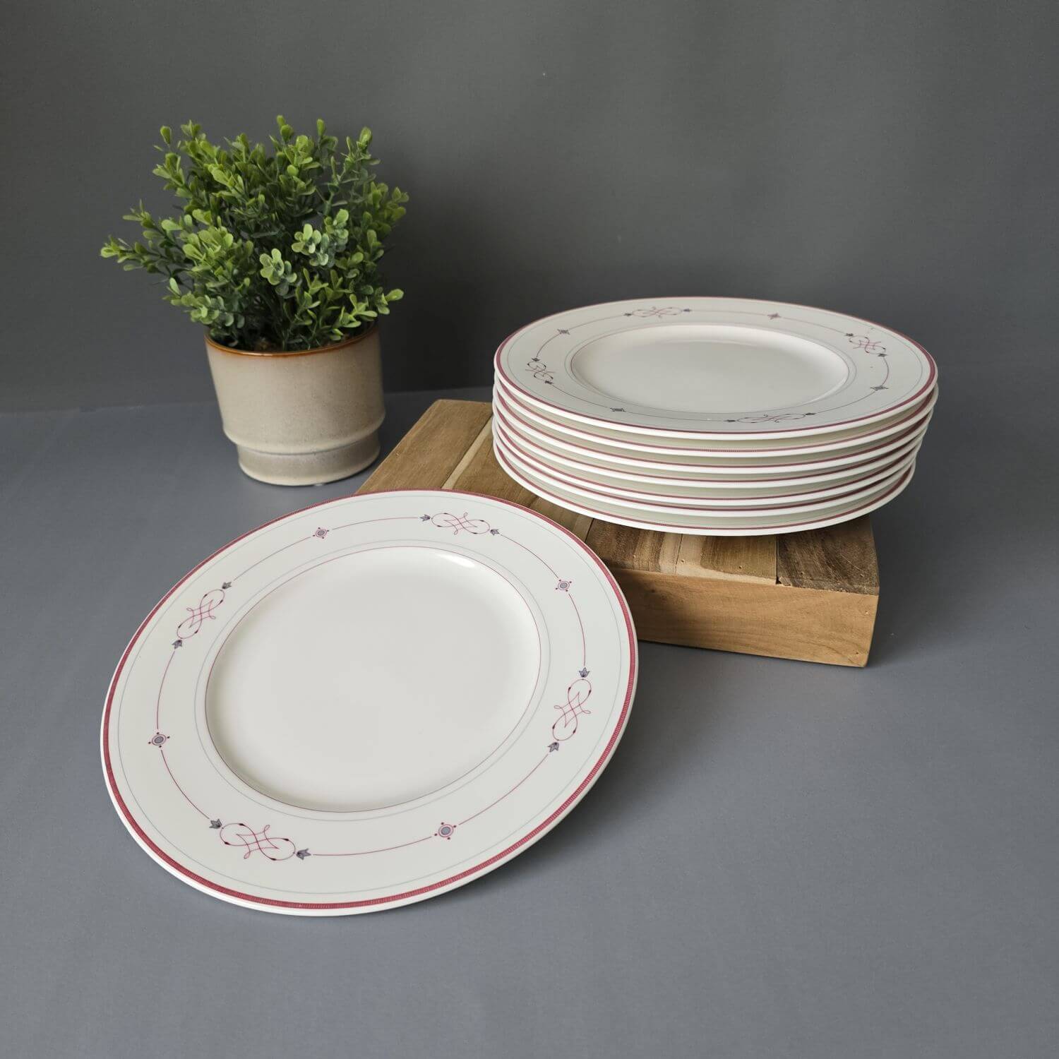 Villeroy & Boch Aragon Teller, Kuchenteller Set, 8 Stück