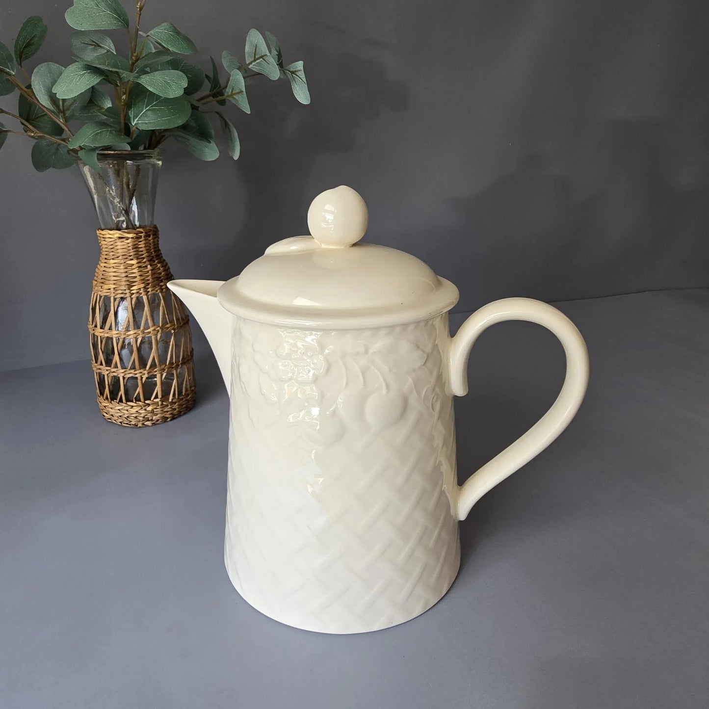 Villeroy & Boch - weiße Kanne mit Deckel - Piemont