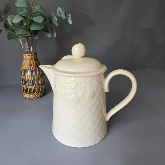 Villeroy & Boch - weiße Kanne mit Deckel - Piemont