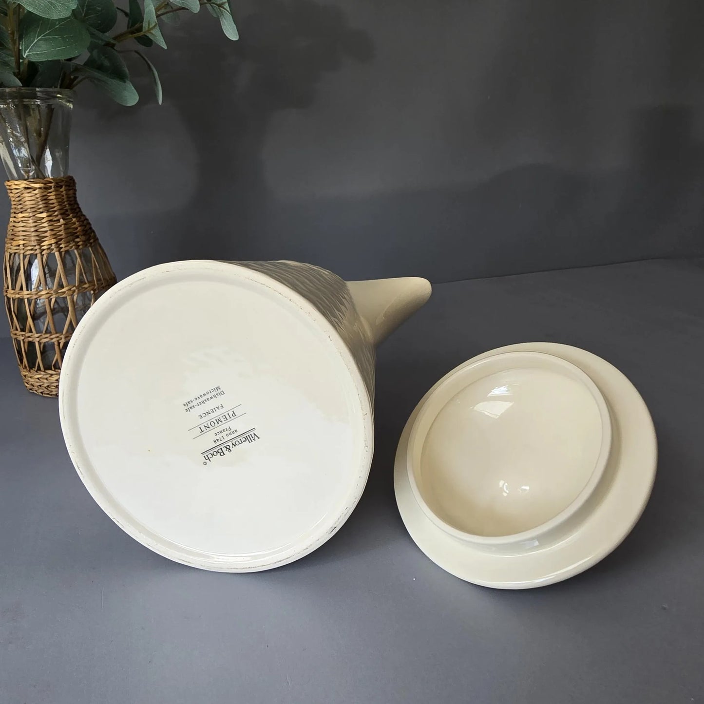 Villeroy & Boch - weiße Kanne mit Deckel - Piemont