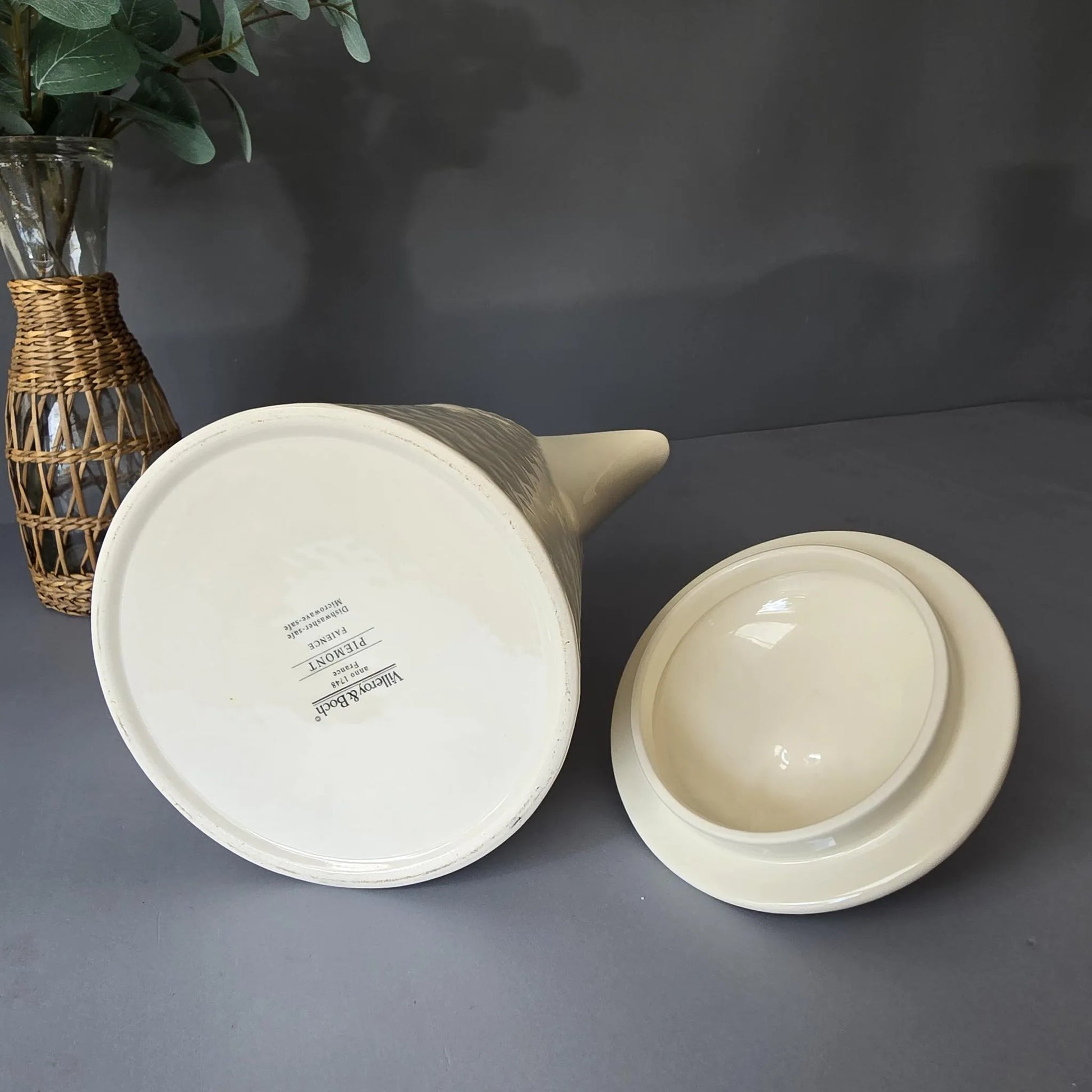 Villeroy & Boch - weiße Kanne mit Deckel - Piemont