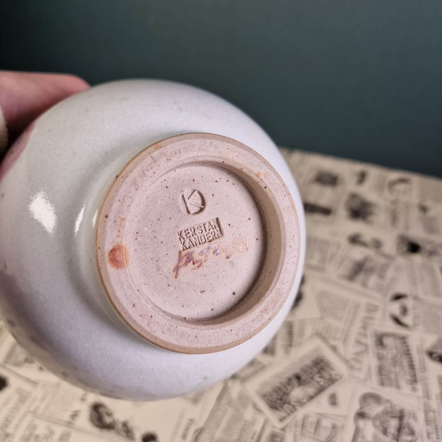 Vase Kerstan Kandern Keramik - 80er Jahre - Blumenvase
