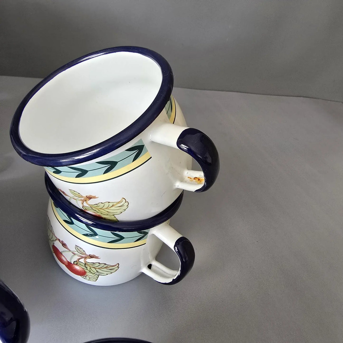 Villeroy & Boch -French Garden - Roanne - Emaille Teekanne und 6 Tassen