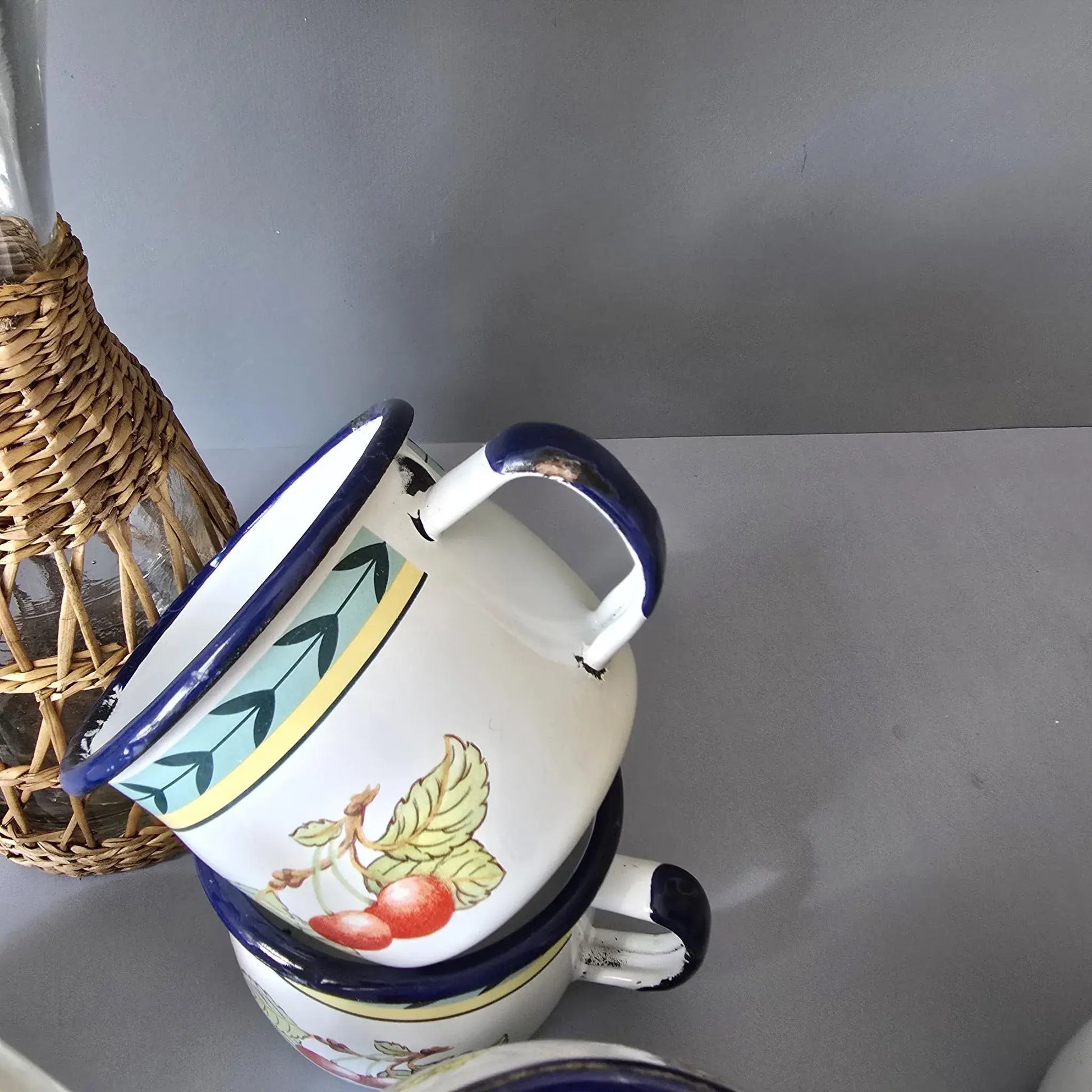 Villeroy & Boch -French Garden - Roanne - Emaille Teekanne und 6 Tassen