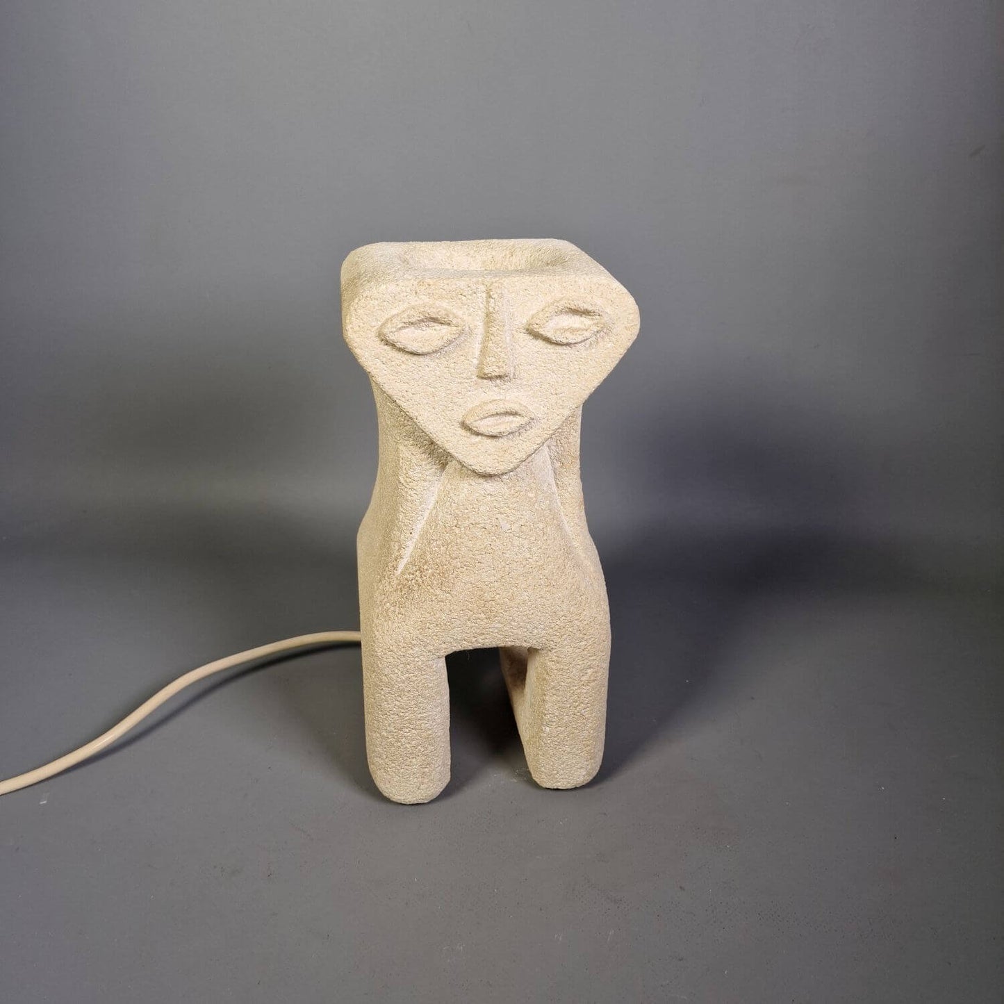 Vintage Tischlampe von Albert Tormos - 1960er 1970er Design Leuchte aus Stein