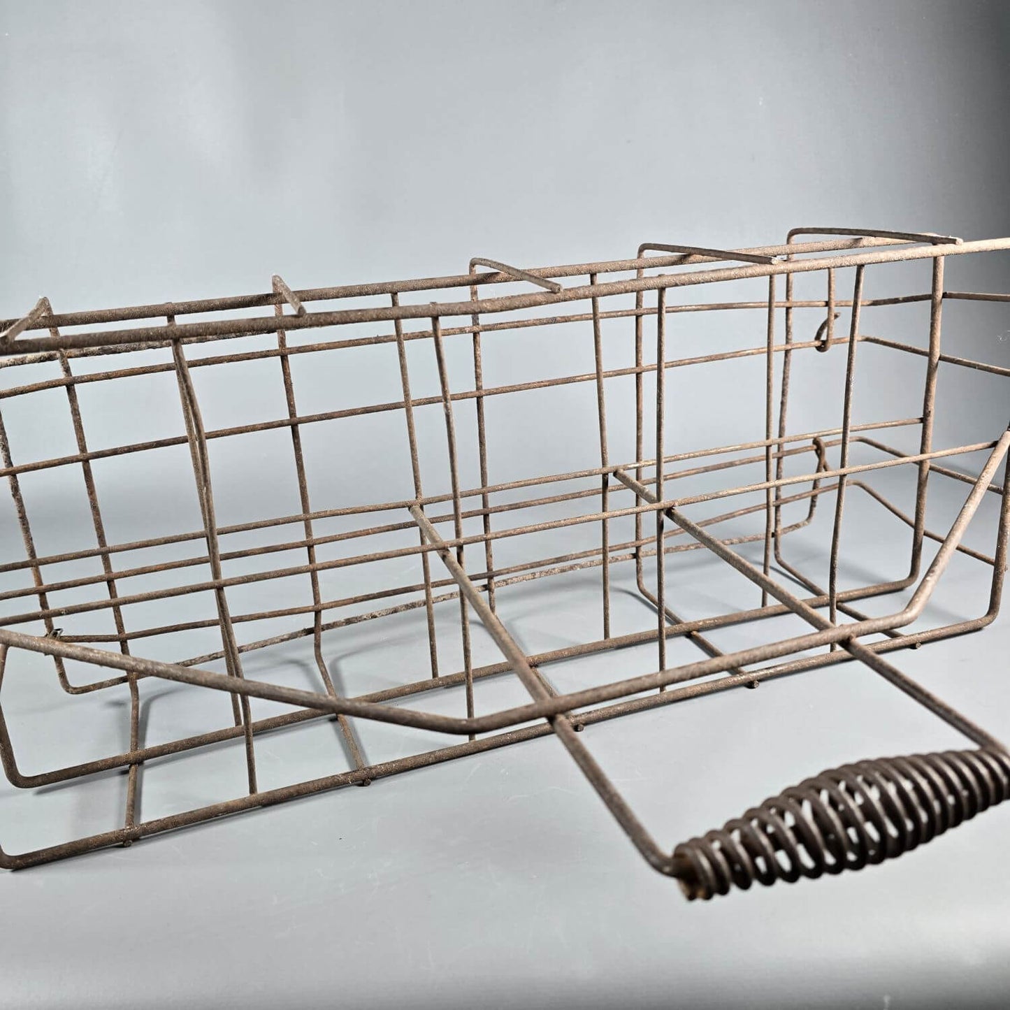 Antiker Flaschenkorb aus Metall - Vintage Flaschenträger