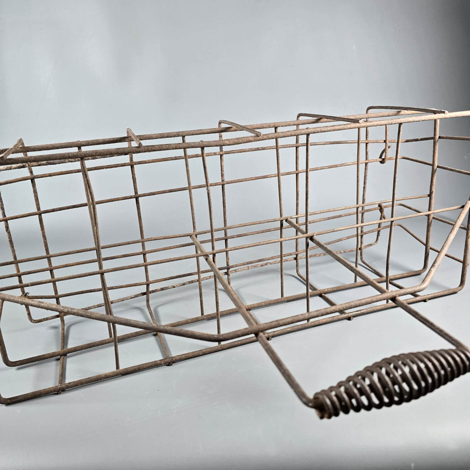 Antiker Flaschenkorb aus Metall - Vintage Flaschenträger