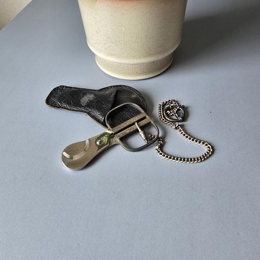 Vintage versilberte Zigarrenschere mit Kette - Solingen