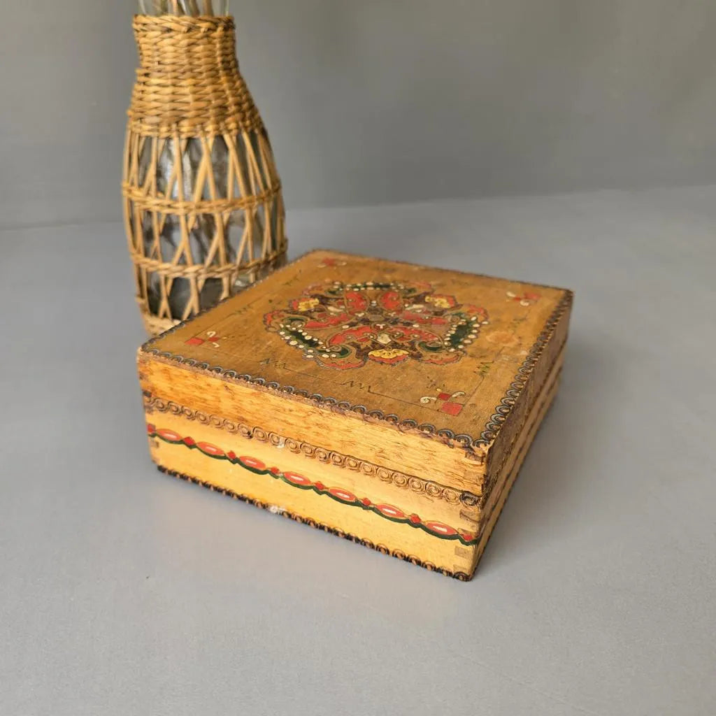 Holzdose - Schatulle - Holzbox - 1958 - Schatzkiste