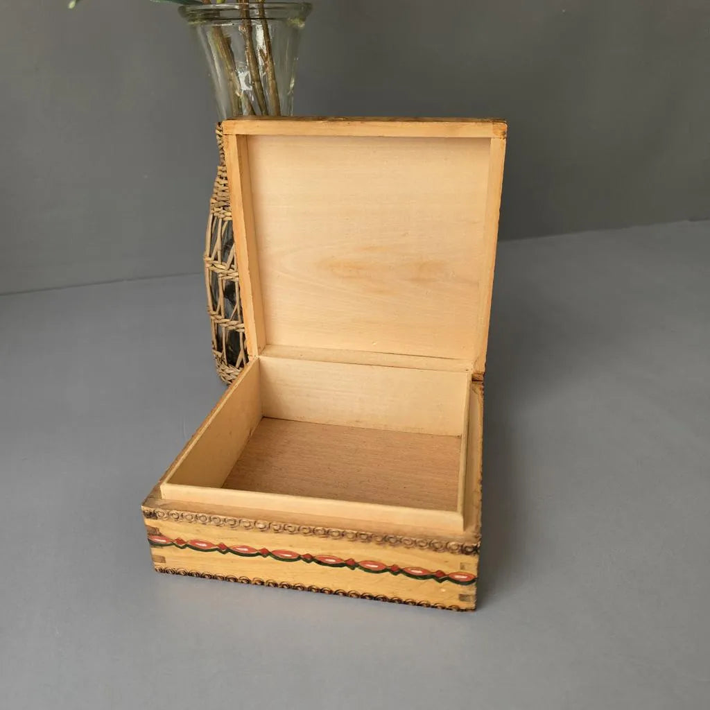 Holzdose - Schatulle - Holzbox - 1958 - Schatzkiste