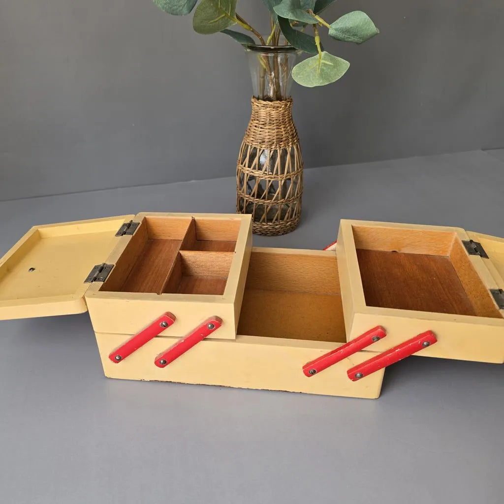 Nähkästchen aus den 50ern - Vintage Nähkasten - Aufbewahrung für Nähzeug