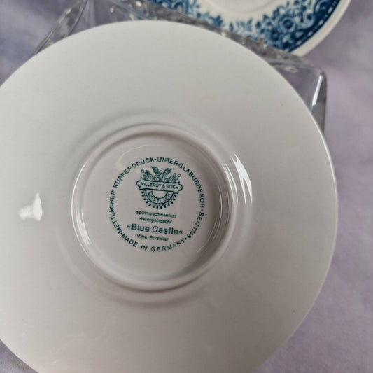 Villeroy & Boch Blue Castle - 2 Unterteller für Kaffeetasse - Untertassen