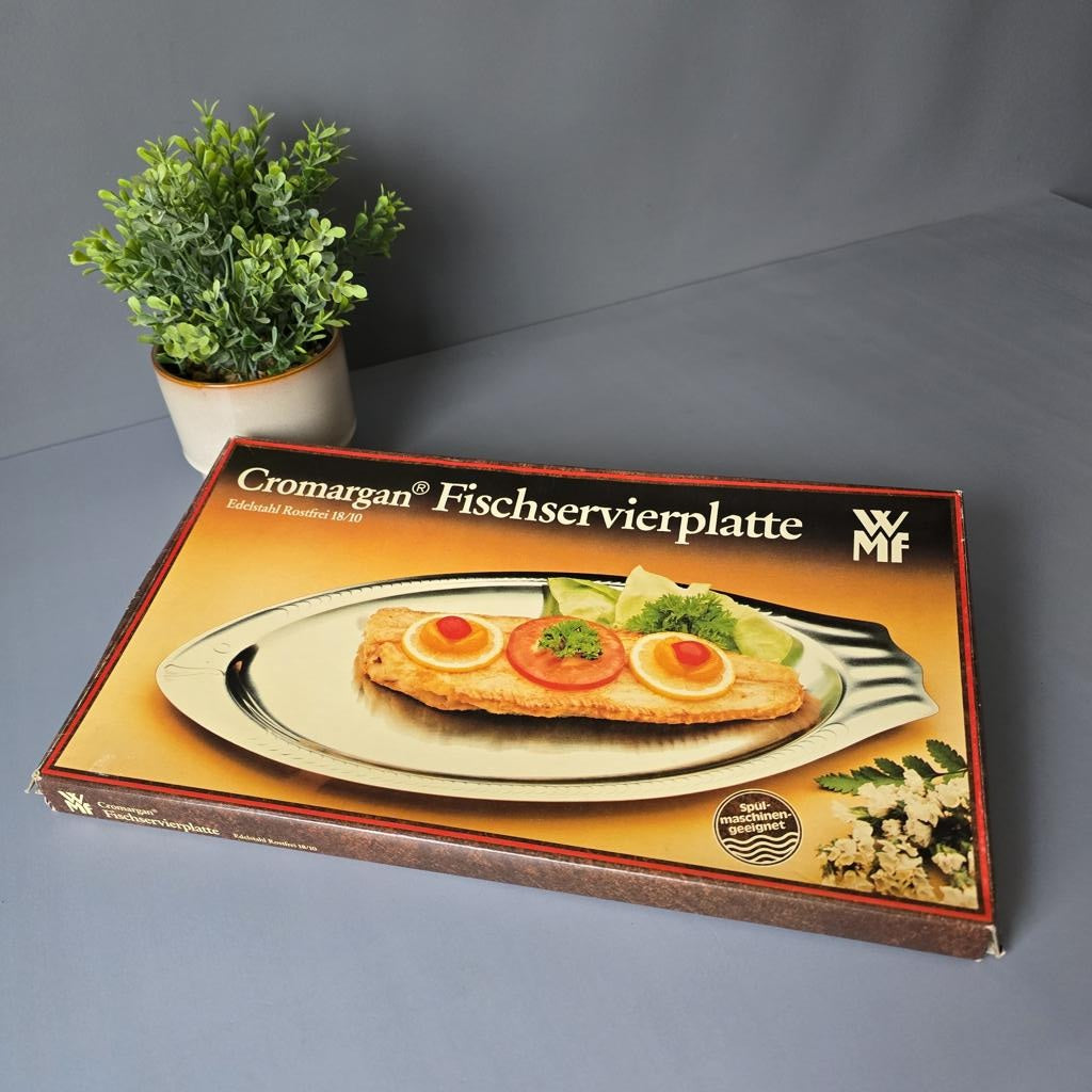 WMF Cromargan Fischservierplatte, vintage Servierplatte