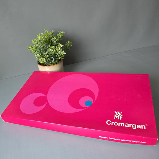 WMF Cromargan Bratenplatte 0638, große vintage Servierplatte, Wagenfeld