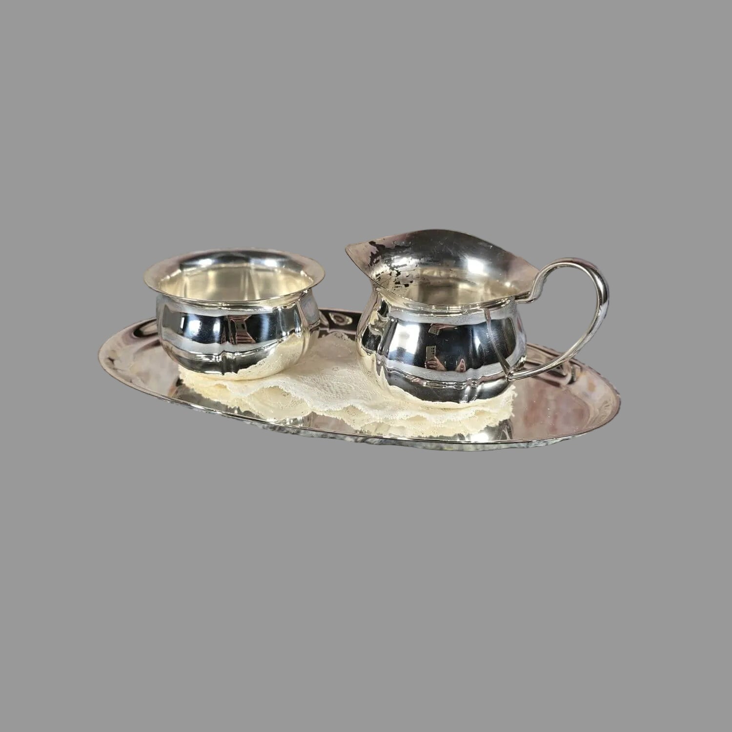 WMF Zucker und Milch - versilbert - auf Tablett