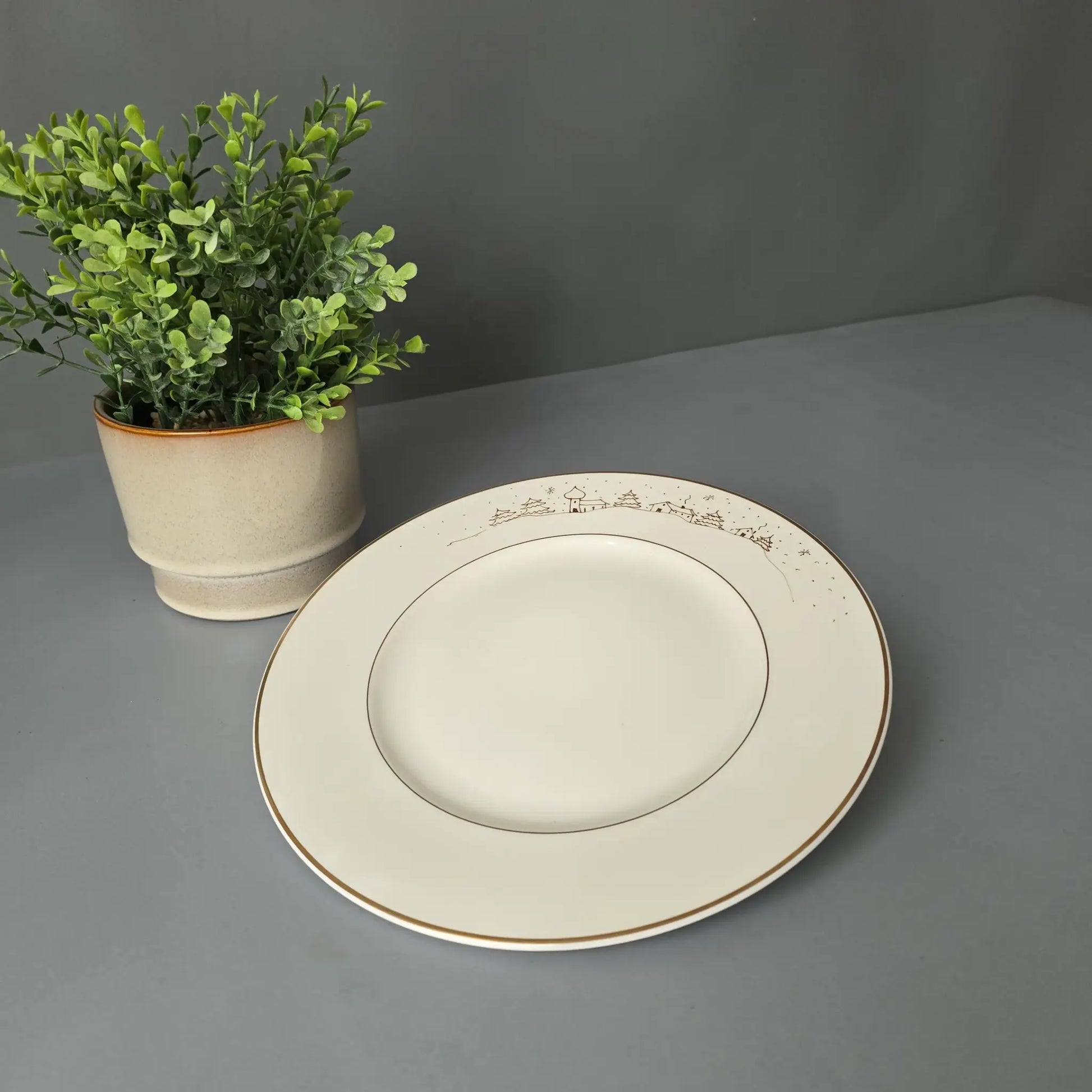 6 Kuchenteller - tiefe Teller - Heinrich - Villeroy & Boch - Bone China Royal Gold