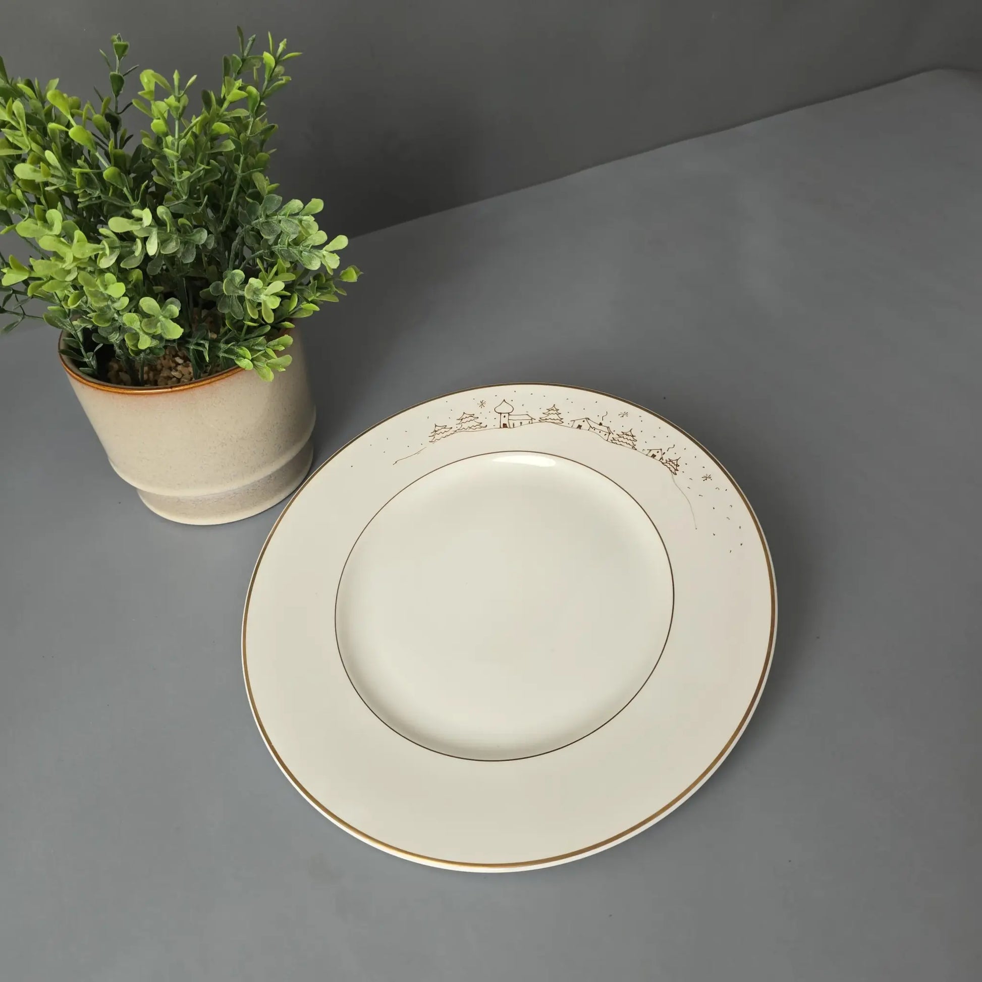 6 Kuchenteller - tiefe Teller - Heinrich - Villeroy & Boch - Bone China Royal Gold