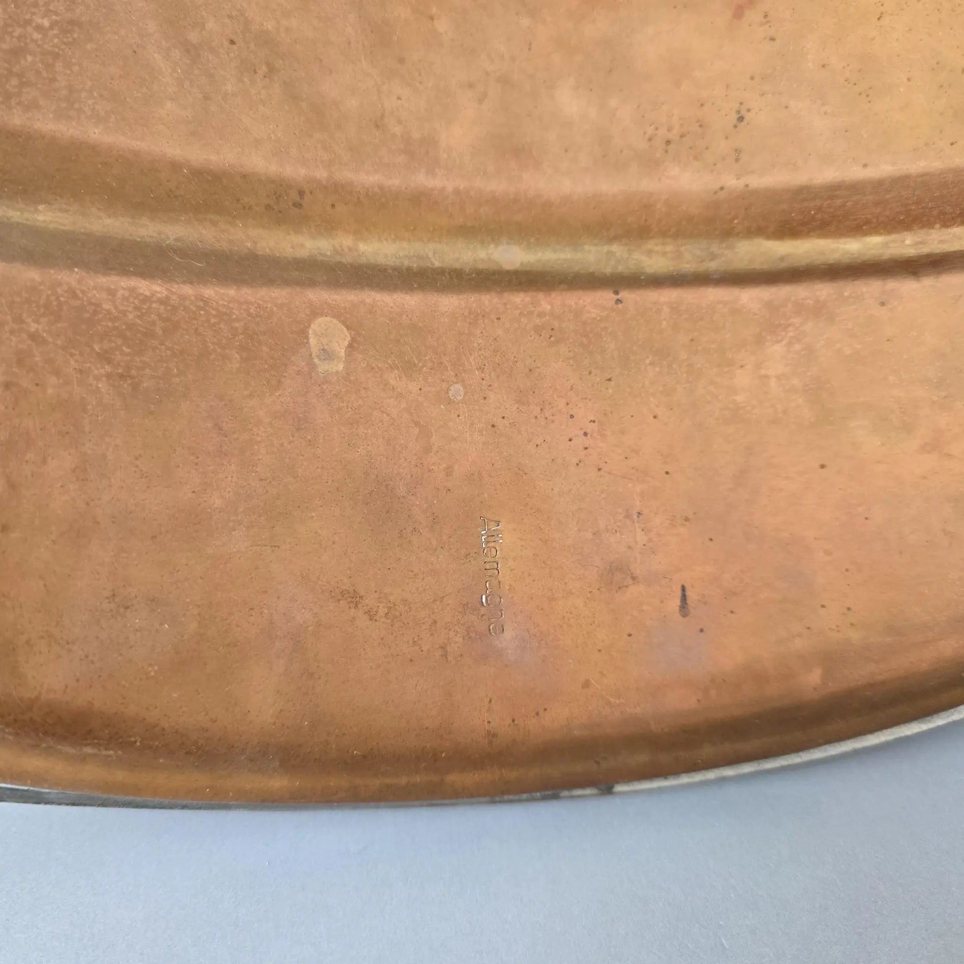 Antike sattelförmige Bettwärmflasche aus Kupfer